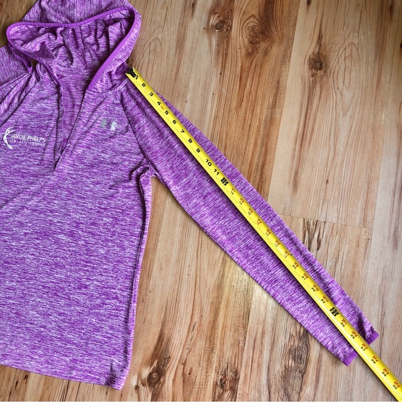 UNDER ARMOUR Hoodie Pullover Shirt Long Sleeve Purple Small Women’s - Picture 7 of 16